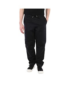 Burberry Men's Linen-cotton Track Pants in Black