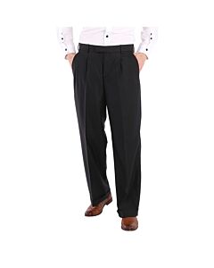 Burberry Men's Tailored Wide Leg Trousers In Black