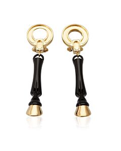 Burberry-Resin-And-Gold-plated-Hoof-Drop-Earrings-In-Black---Light-Gold