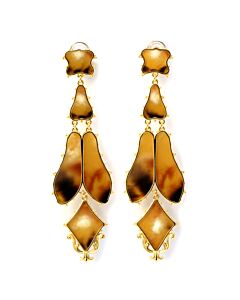 Burberry Resin And Gold-plated Regal Butterly Drop Earrings