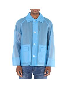 Burberry Sky Blue Soft-touch Plastic Jacket