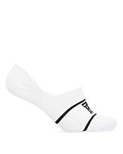 Burberry White Logo-Embroidered No-Show Socks