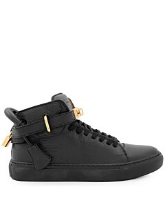 Buscemi Black High-Top 100 Alce Belted Leather Sneakers