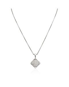 Bvlgari 18k White Gold Diamond Pyramid Pendant Necklace