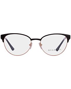 Bvlgari 52 mm Pink Gold/Black Eyeglass Frames