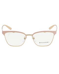Bvlgari 54 mm Pink Gold/Light Pink Eyeglass Frames