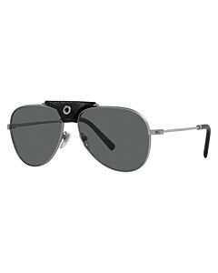 Bvlgari 60 mm Matte Silver Sunglasses