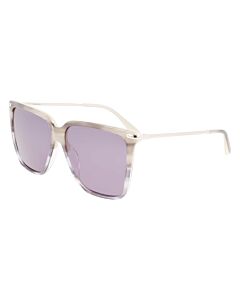 Calvin Klein 57 mm Striped Grey Brown Sunglasses