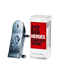 Carolina Herrera Men's 212 Heroes Forever Young EDT Spray 3.04 oz (Tester) Fragrances 8411061976296