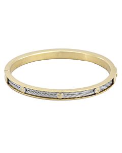 Charriol Forever Eternity Yellow Gold PVD Steel Cable Bangle, Size M