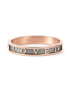 Charriol Forever Loved Stainless Steel Rose Gold PVD Cable Bangle