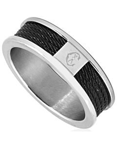 Charriol Forever Stainless Steel Black PVD Cable Ring