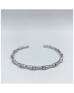 Chimento Bamboo White Gold Bracelet with Diamond Accent