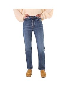 Chloe Ladies Slim Washed Denim Jeans, Waist Size 25"