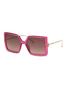 Chopard 56 mm Transparent Rasberry Pink Sunglasses