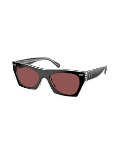 Coach 52 mm Black/Clear Sunglasses