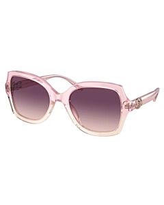 Coach 56 mm Transparent Pink Sunglasses