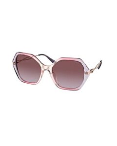 Coach 57 mm Gradient Transparent Violet Sunglasses