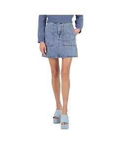 Coach Ladies Blue Cotton Denim Mini Skirt