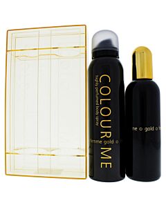Colour Me Femme Gold by Milton-Lloyd for Women - 2 Pc Gift Set 3.4oz EDT Spray, 5.1oz Body Spray