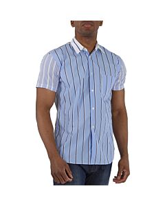 Comme Des Garcons Men's Multicolor Short Sleeve Mixed Stripe Shirt