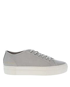 Common Projects Ladies Grey Leather Tournament Low Super Sneakers