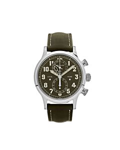 Complications Chronograph Calfskin Lacquered khaki green Dial Watch