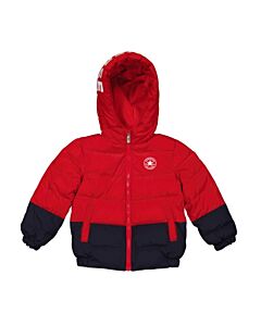 Converse Boys University Red All Star Panel Down Puffer Jacket