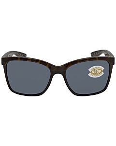 Costa Del Mar Anaa 55.4 mm Shiny Olive Tortoise on Black Sunglasses