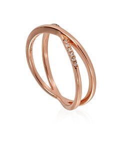 Diamanti Per Tutti Ladies Rose Gold-plated Diamond Ring, Brand Size 52