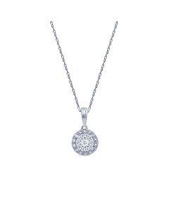 Diamond Muse 0.15 cttw 14KT Round Cut Diamond Pendant Necklace for Women