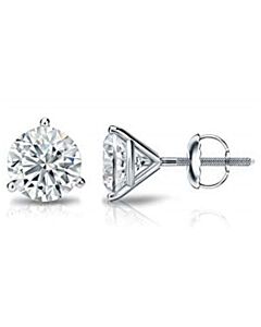 Diamond Muse 0.25 cttw 14KT White Gold Prong Set Solitaire Diamond Stud Earrings for Women