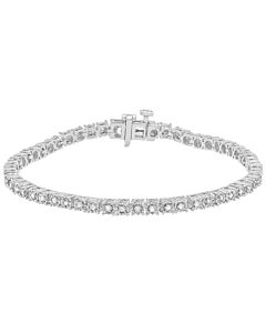 Diamond Muse 1/2 Carat Real Diamond Fashion Tennis Bracelet for Women in Sterling Silver
