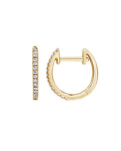 Diamond Muse 0.112 cttw 14KT Gold Classy Hoop Earrings for Women for Women