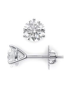 Diamond Muse 0.70 cttw 14KT White Gold Round Solitaire Diamond Stud Earrings for Women
