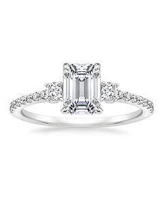 DiamondMuse 2.50 cttw Emerald Swarovski Sterling Silver Engagement Ring for Women