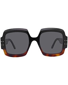 Dior 55 mm Shiny Black/Tortoise Sunglasses