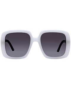 Dior 55 mm White/Black Sunglasses