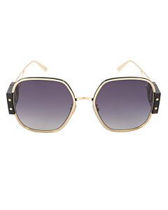 Dior 58 mm Shiny Gold Sunglasses