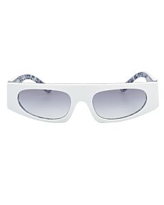 Dolce and Gabbana 54 mm White On Blue Maiolica Sunglasses