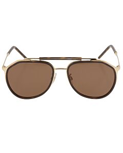 Dolce and Gabbana 57 mm Gold/Havana Sunglasses