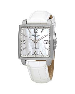 Women's DS Podium Leather White Mother of Pearl Dial Watch