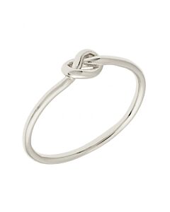 Elegant Confetti Women's 18K White Gold Plated Dainty Stackable Knot Ring