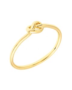 Elegant Confetti Women's 18K Yellow Gold Plated Dainty Stackable Knot Ring