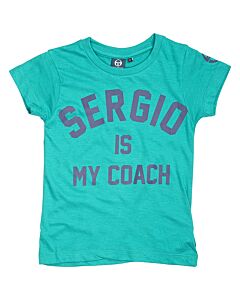 Eleven Paris "Sergio is My Coach" Slogan T-Shirt in Green