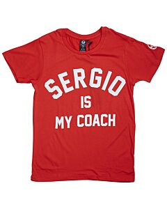 Eleven Paris "Sergio is My Coach" Slogan T-Shirt in Red