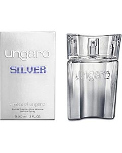 Emanuel Ungaro Men's Ungaro Silver EDT 3.0 oz Fragrances 8052086372450