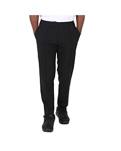 Emporio Armani Black Piped-trim Trousers, Brand Size 48 (Small)