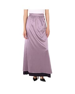Emporio Armani Empire Waist Lavender Silk Maxi Skirt
