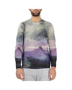 Emporio Armani Men's Abstract Print Cashmere Sweater